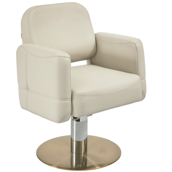 The Indie Salon Styling Chair - Ivory & Gold by SEC