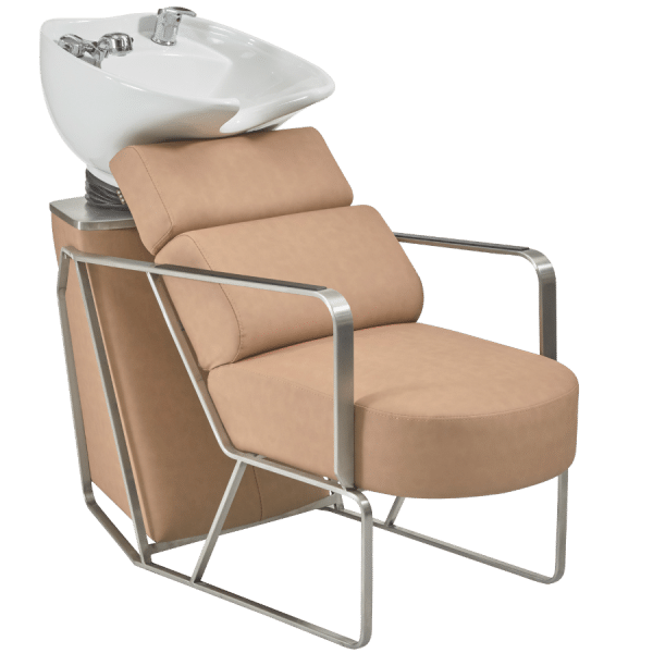 The Rosie Salon Backwash Unit - Silver & Tan by SEC