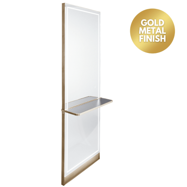 The Madrid Styling Unit with Shelf - Gold by SEC