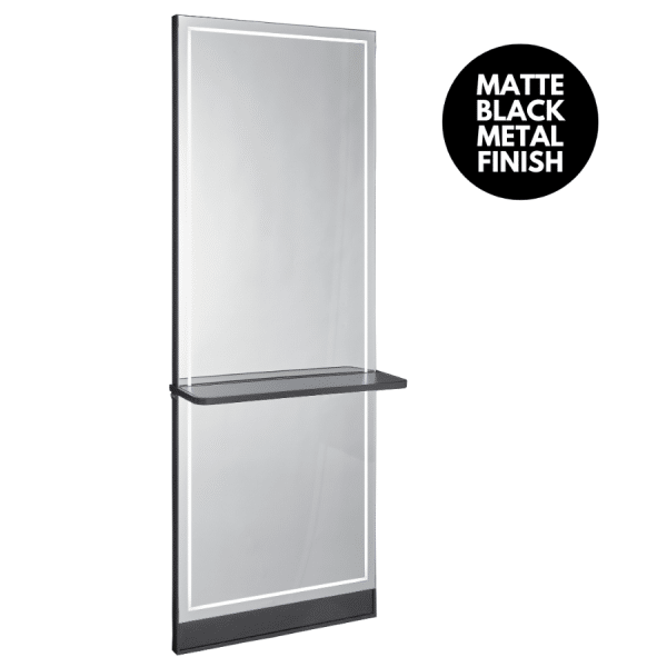 The Madrid Styling Unit with Shelf - Midnight Black by SEC