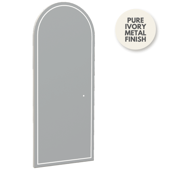 The Paris Arched Salon Mirror - Pure Ivory by SEC