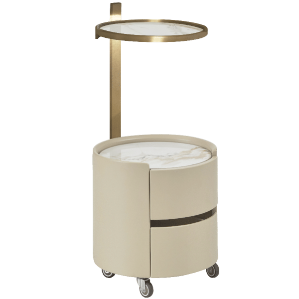 The Salli Beauty Trolley - Ivory & Gold by SEC