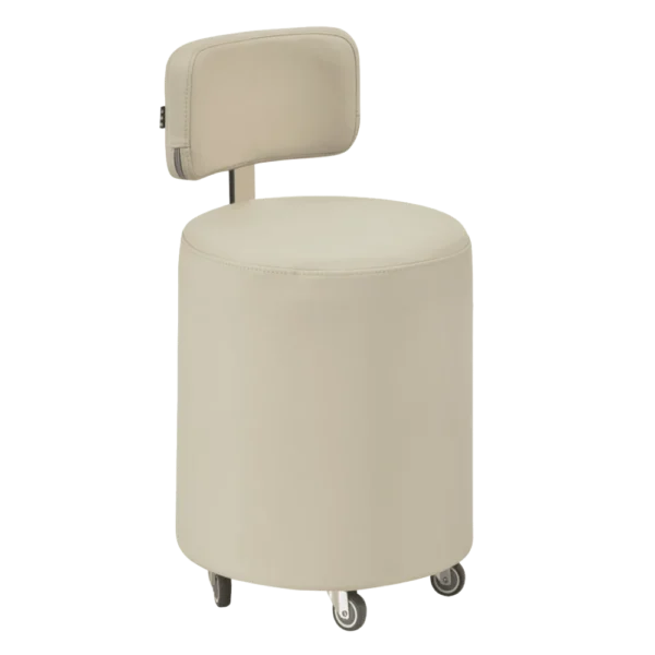 The Cami Salon Stool without Arms - Ivory & Gold