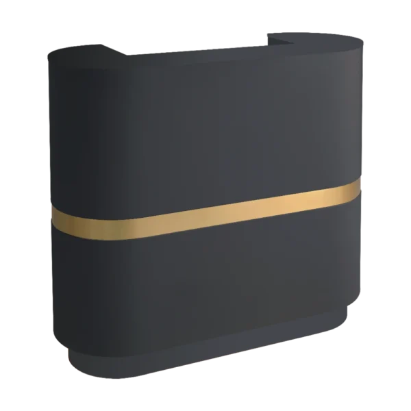 The Coco Desk - Black & Gold with Painted Top