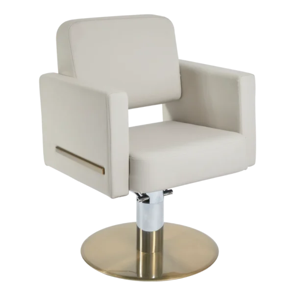The Daisi Salon Styling Chair - Ivory & Gold