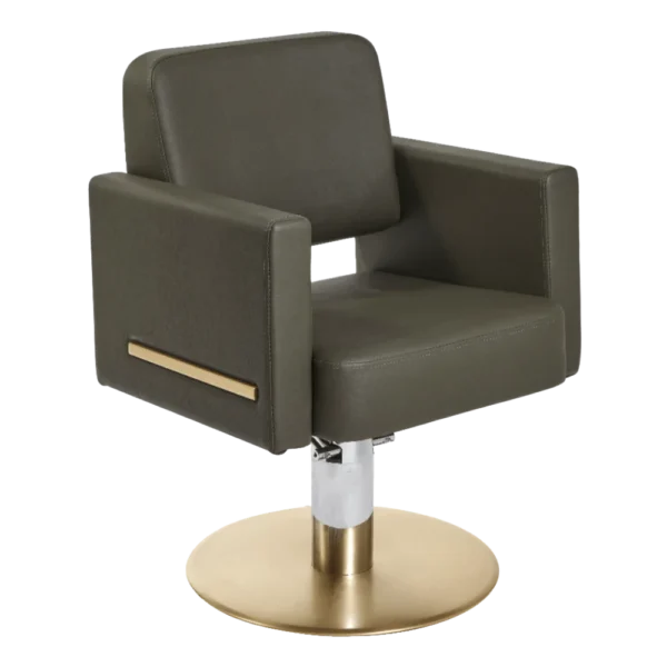The Daisi Salon Styling Chair - Khaki & Gold