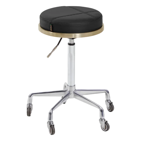 The Evie Salon Stool - Black & Gold