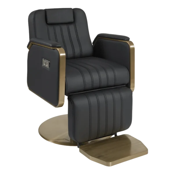 The Hollie Electric Reclining Chair - Black & Gold
