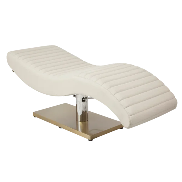 The Hourglass Lash Bed with Height Adjustable Pump - Ivory & Gold