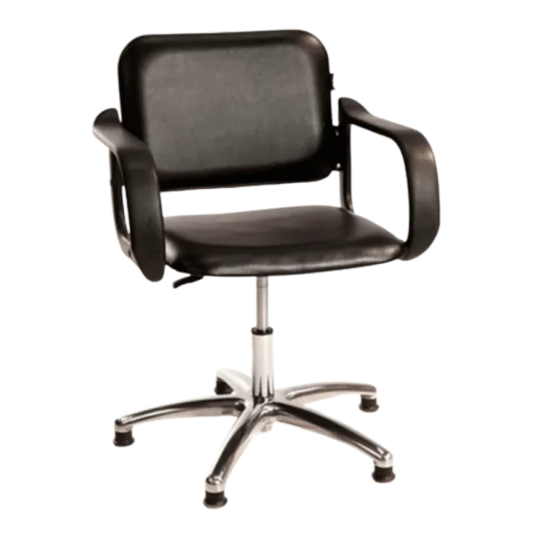 The Jamaica Eko Salon Styling Chair - Black & Silver