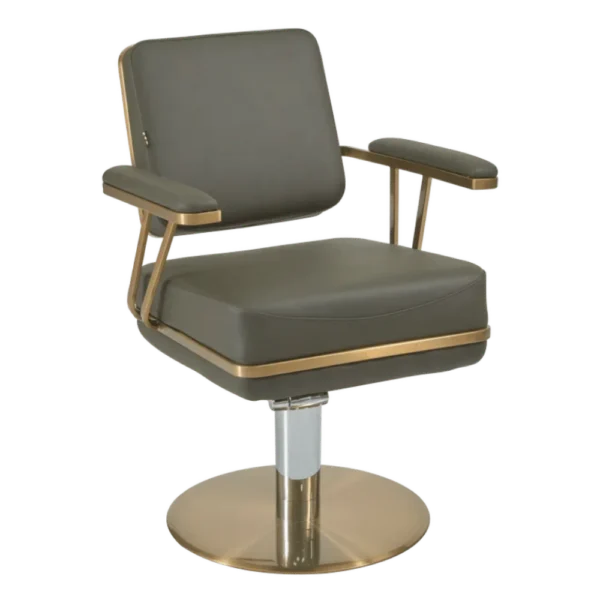 The Jasmine Salon Styling Chair - Khaki & Gold
