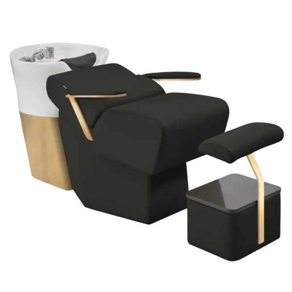 The Levi Laydown Salon Backwash Unit - Black & Gold