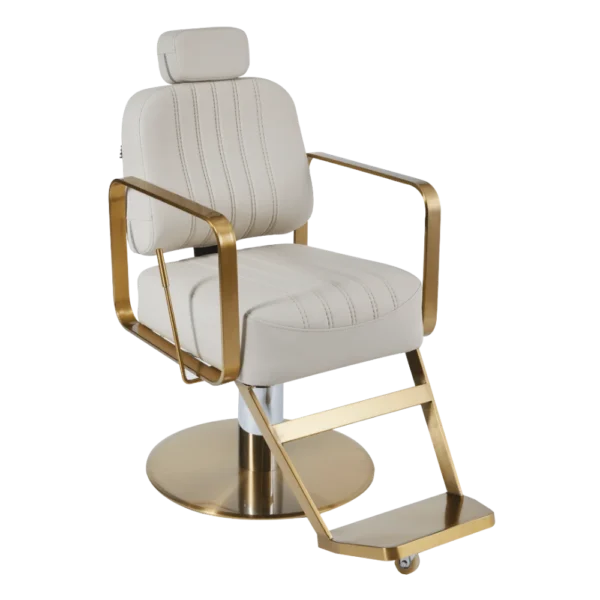 The Lexi Reclining Chair - Ivory & Gold