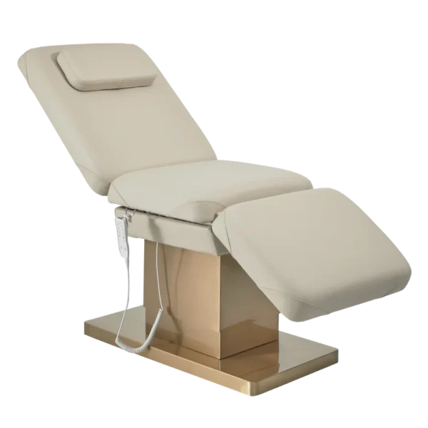 The Lilli Electric Beauty Bed with Heat - Ivory & Gold