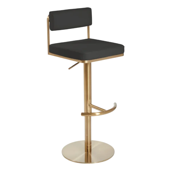 The Mia Make Up Stool - Black & Gold