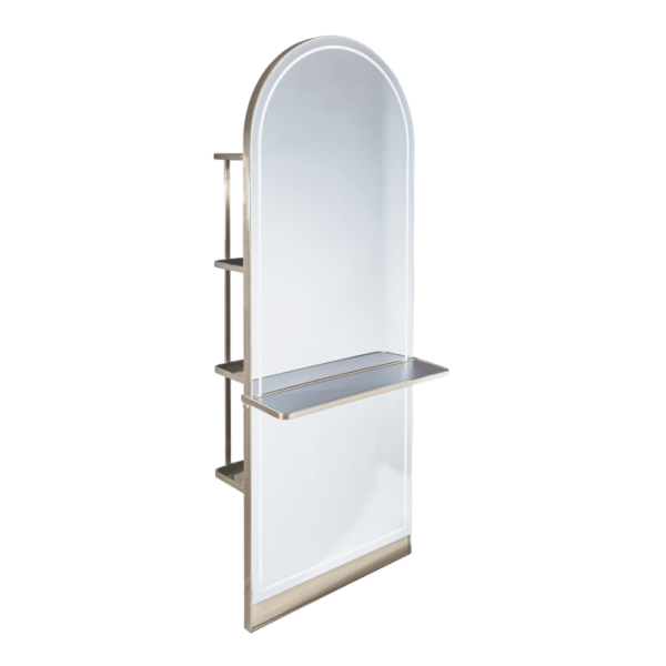 The Milan Styling Unit with Storage and Shelf - Gold