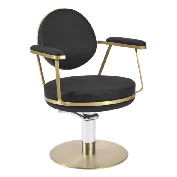 The Peoni Salon Styling Chair - Black & Gold