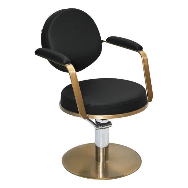 The Poppi Salon Styling Chair - Black & Gold