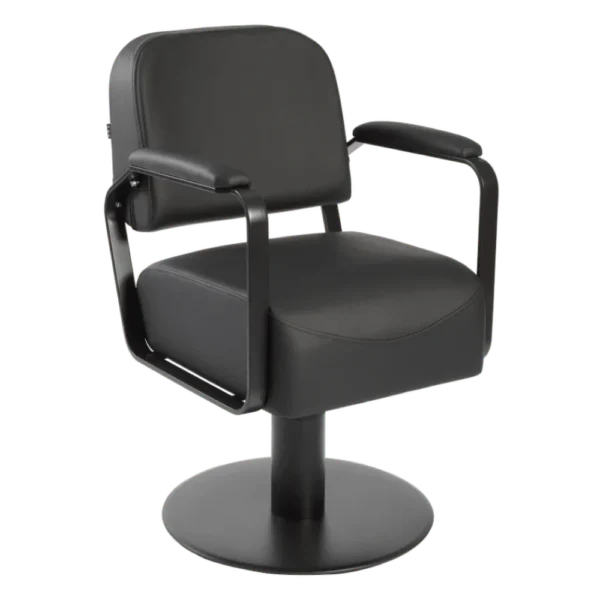 The Riley Salon Styling Chair - Midnight Black