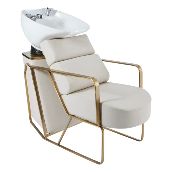 The Rosie Salon Backwash Unit - Ivory & Gold