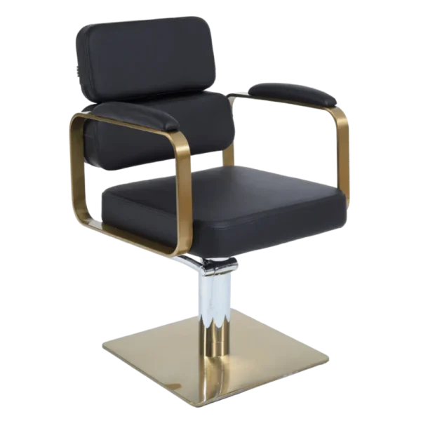 The Rosie Salon Styling Chair - Black & Gold