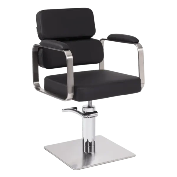 The Rosie Salon Styling Chair - Black & Silver