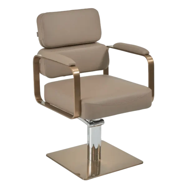 The Rosie Salon Styling Chair - Mocha & Copper
