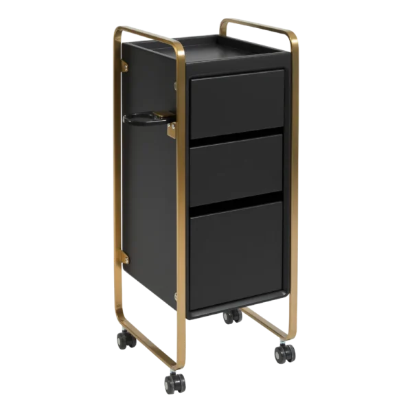 The Sapphire Salon Trolley - Black & Gold
