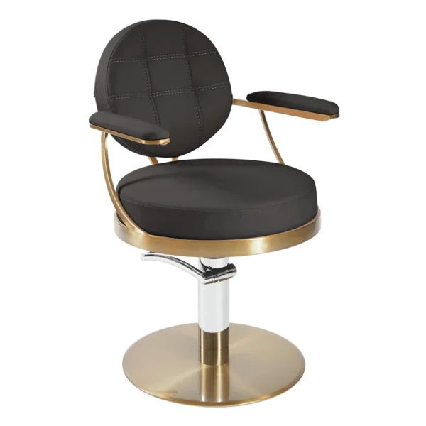The Tulip Salon Styling Chair - Black & Gold