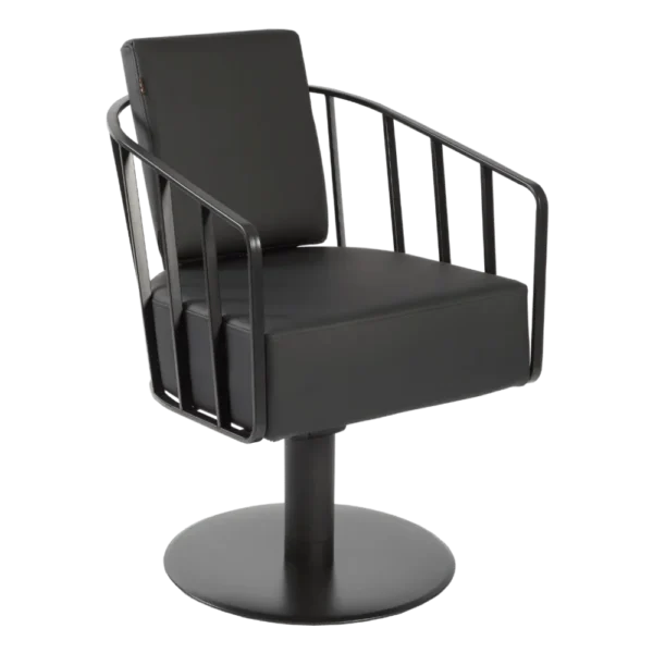 The Willow Salon Styling Chair - Midnight Black