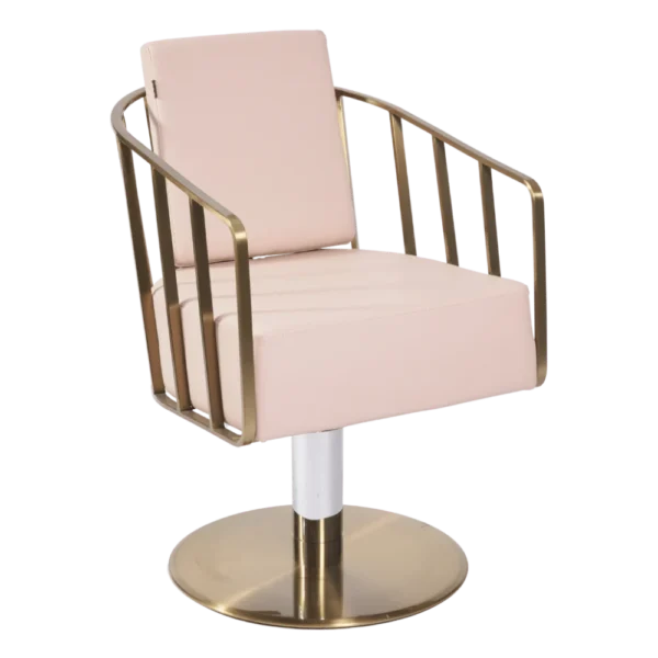 The Willow Salon Styling Chair - Pink & Gold