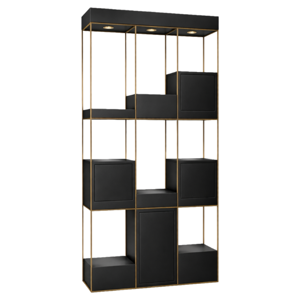The Kehlani Freestanding Retail Unit - Black & Gold by SEC