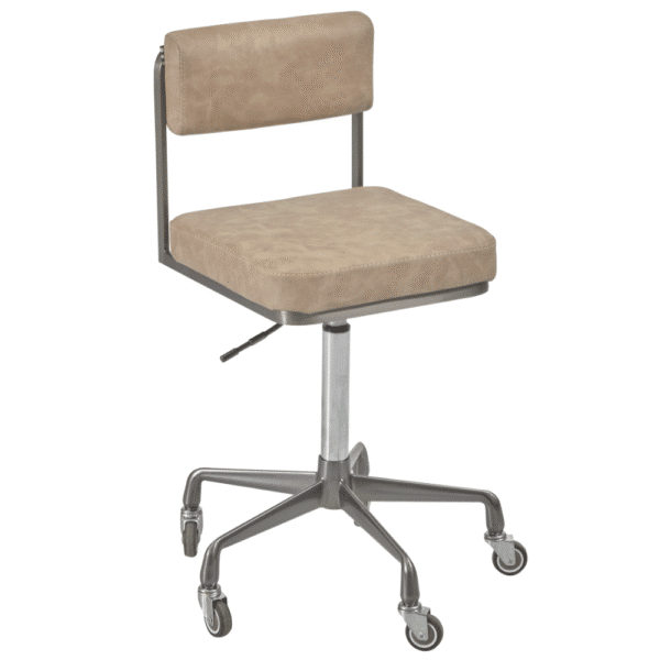 The Lotti Salon Stool with Backrest - Fudge & Graphite by SEC