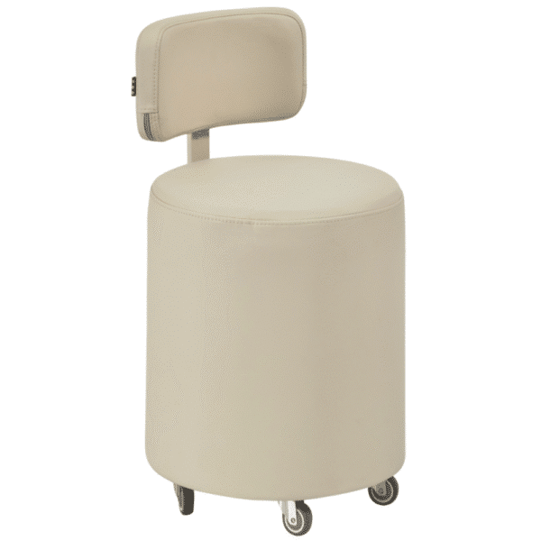 The Cami Salon Stool without Arms - Pure Ivory by SEC