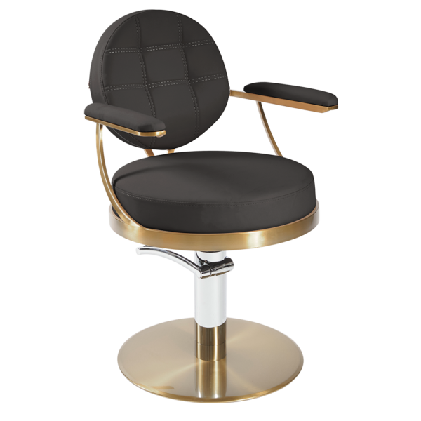 The Tulip Salon Styling Chair - Black & Gold by SEC