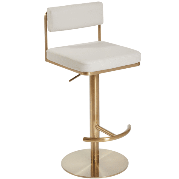 The Mia Make Up Stool - Ivory & Gold by SEC