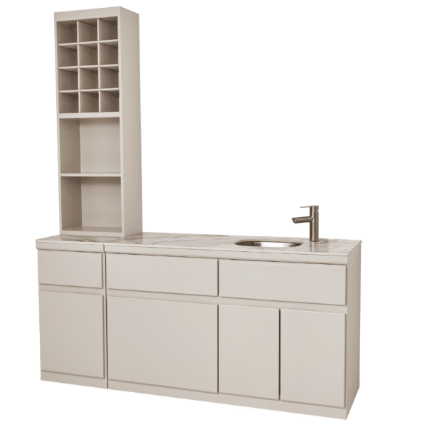 The Windsor Colour Bar - Ivory with White Gold Natural Stone Top By SEC