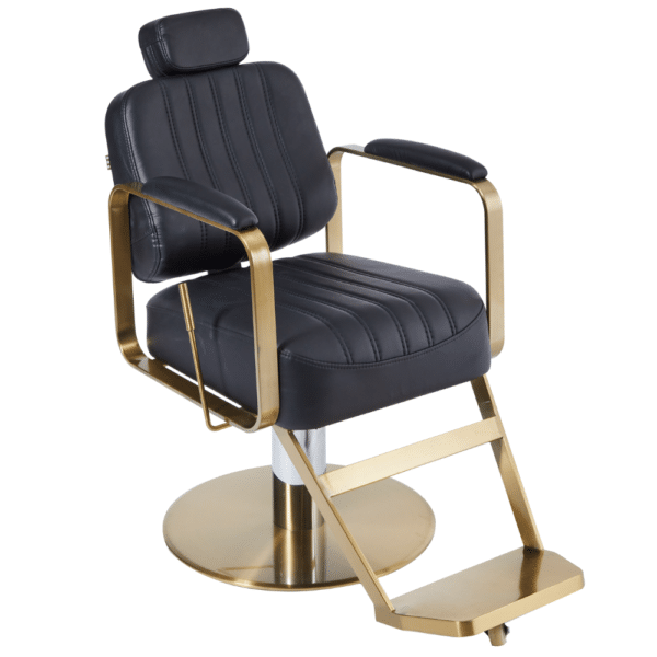 The Lexi Reclining Chair - Black & Gold by SEC