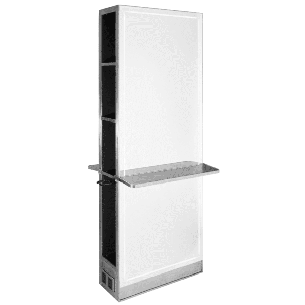 The Madrid Styling Unit with Storage and Shelf - Silver by SEC - Island Unit