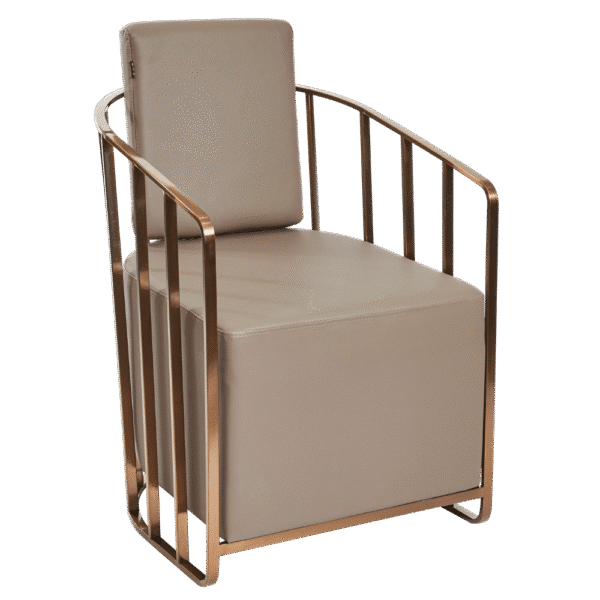 The Willow Salon Waiting Seat - Mocha & Copper by SEC
