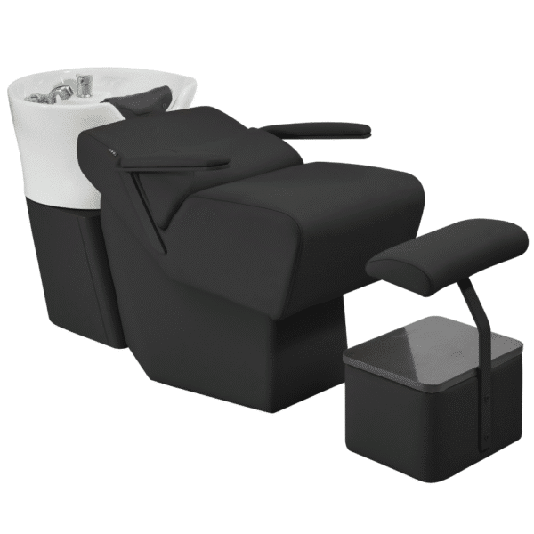 The Levi Laydown Salon Backwash Unit - Midnight Black by SEC