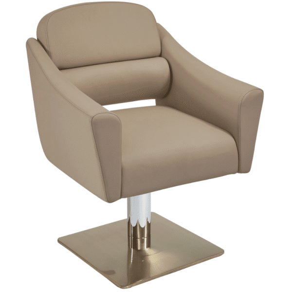 The Ferni Salon Styling Chair - Caramel & Gold by SEC