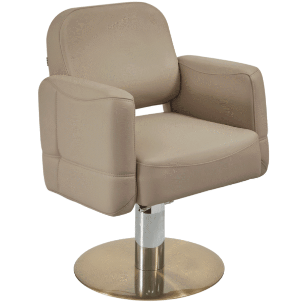 The Indie Salon Styling Chair - Caramel & Gold by SEC
