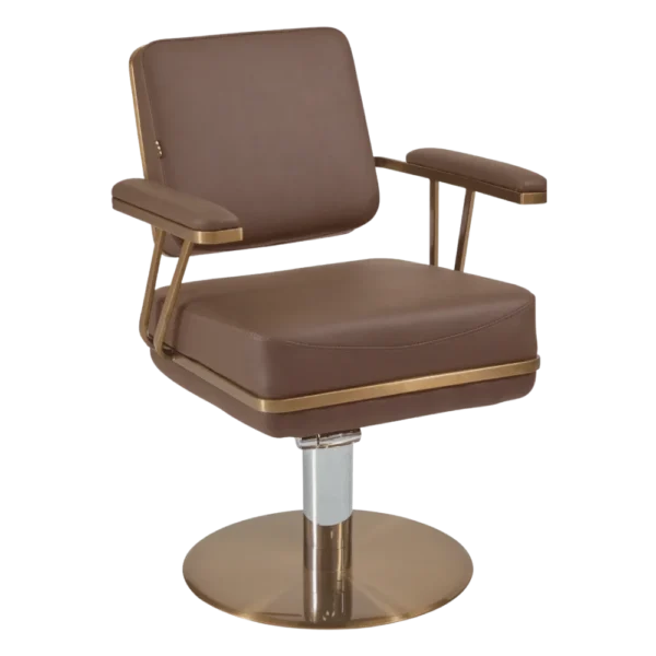 The Jasmine Salon Styling Chair - Espresso & Copper