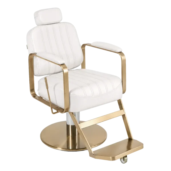 The Lexi Reclining Chair - White & Gold