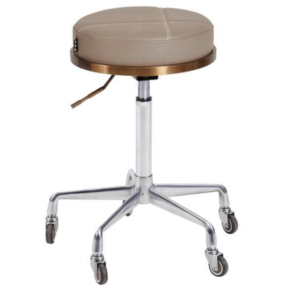 The Evie Salon Stool - Mocha & Copper by SEC
