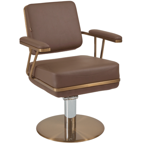 The Jasmine Salon Styling Chair - Espresso & Copper by SEC