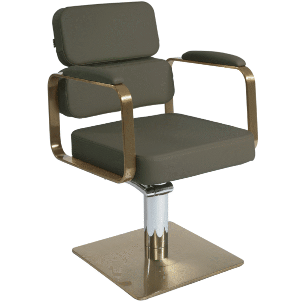 The Rosie Salon Styling Chair - Khaki & Gold by SEC