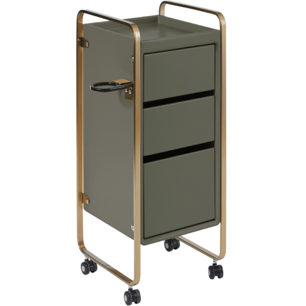 The Sapphire Salon Trolley - Khaki & Gold by SEC