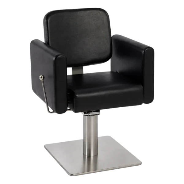 The Milano Dual Purpose Salon Chair - Black & Silver